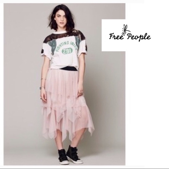 Free People Dresses & Skirts - Free People pink tulle maxi skirt size small